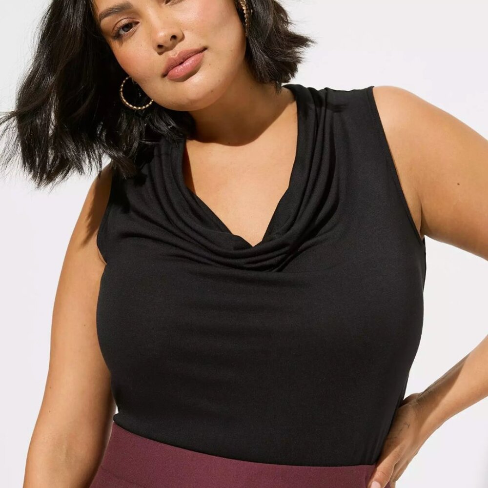 Torrid Studio Tissue Jersey Drape Neck Tank - NWT